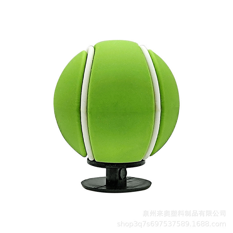 New 3D ball three-dimensional football hole shoes flower shoe buckle PVC basketball tennis football